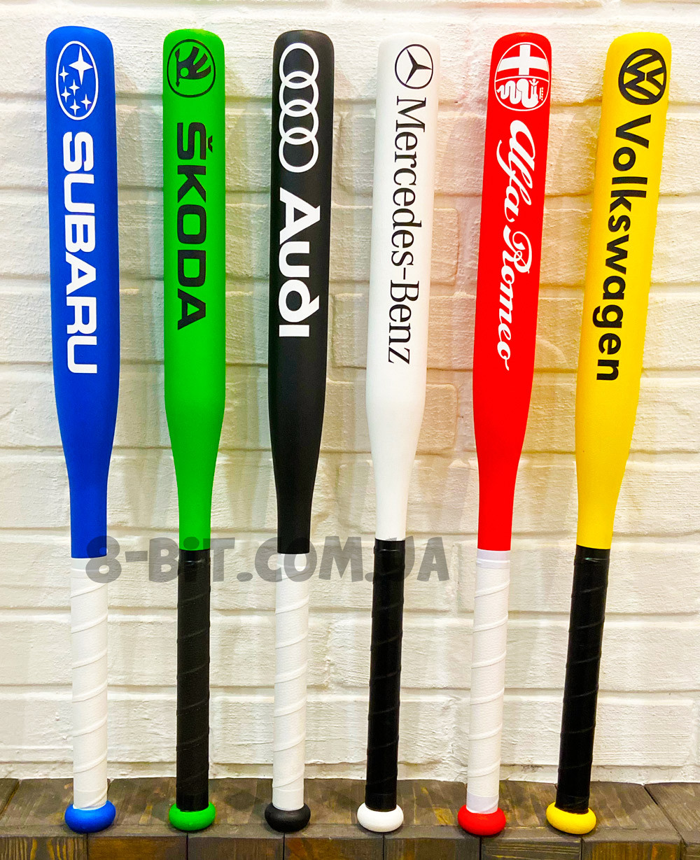 Іменна автобита біта з маркою авто.Біта в машину 6 кольорів., фото 1