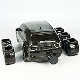 Подарунковий набір для чоловіка - пляшка у формі машини BMW X5 + 5 чарок., фото 3