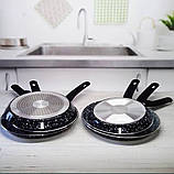 Сковорода для млинців гранітна 24 см Edenberg EB-3399 сковорідка млинцева з антипригарним покриттям, фото 7