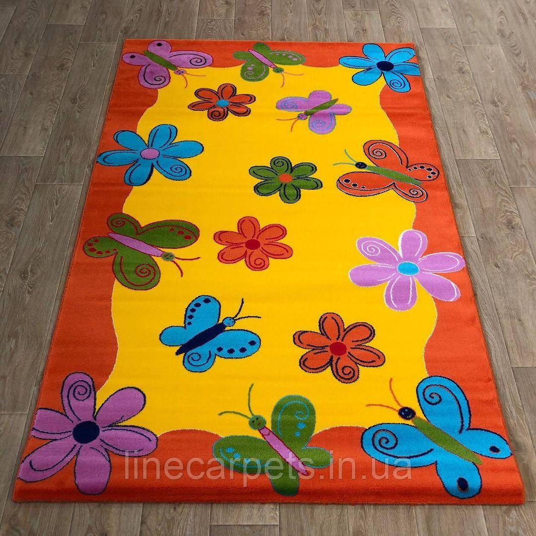 Килим з метеликами BABY 2057 SARI-TURUNCU, фото 1