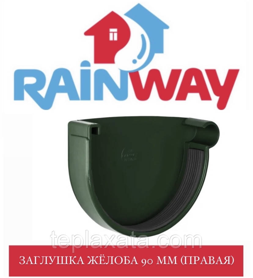 RAINWAY 90/75 мм Заглушка жолоба (права/ліва)