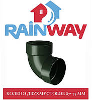 RAINWAY 90/75 мм Відведення двомуфтовий 87 градусів 75 мм