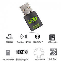 WiFi адаптер 5 Ghz / 2.4 Ghz + Bluetooth (2 в 1)