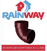 RAINWAY 130/100 мм Отвод двухмуфтовый 87 градусов 100 мм