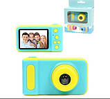 Дитяча фотокамера Summer Vacation жовто-блакитна, фото 5