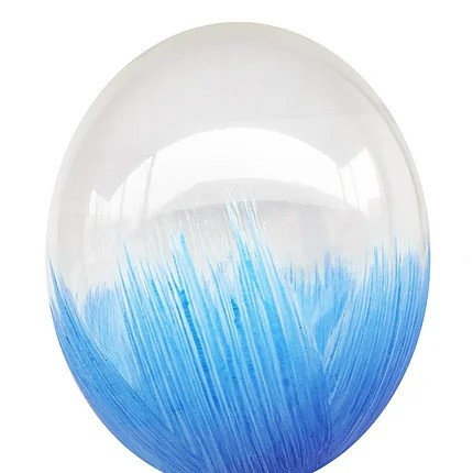 Гелієва куля 12" 30см браш синій