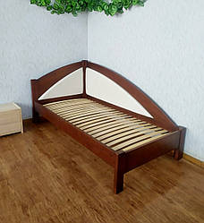 Кутовий кухонний диван-ліжко зі спальним місцем із масиву дерева "Райдуга Преміум" від виробника 90х200, горіх італійський