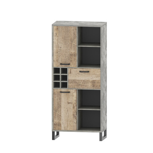 Пенал в вітальню з ламінованої ДСП Барі 3Д Сокме, фото 1