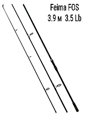 Вудлище коропове 3.9 м тест 3.5 lb Feima FOS