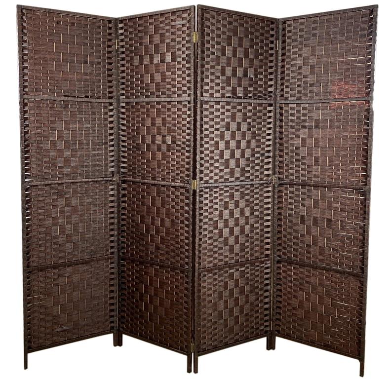 Ширма з дерев'яним каркасом, 180 х 200, коричневий колір 3