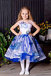 Дитяча сукня подовжене ззаду Малинове 110-134, фото 7