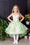 Дитяча сукня подовжене ззаду Малинове 110-134, фото 9