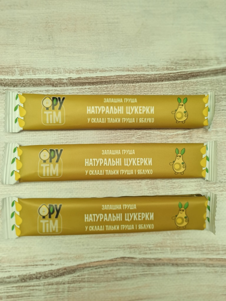 Пастила натуральні цукерки без цукру ФруТим "Яблуко+Груша" 20 грамів