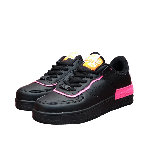 Кросівки жіночі Nike Air Force 1 Shadow шкіряні Найк Аір Форс 1 Чорний/Рожевий без бренду