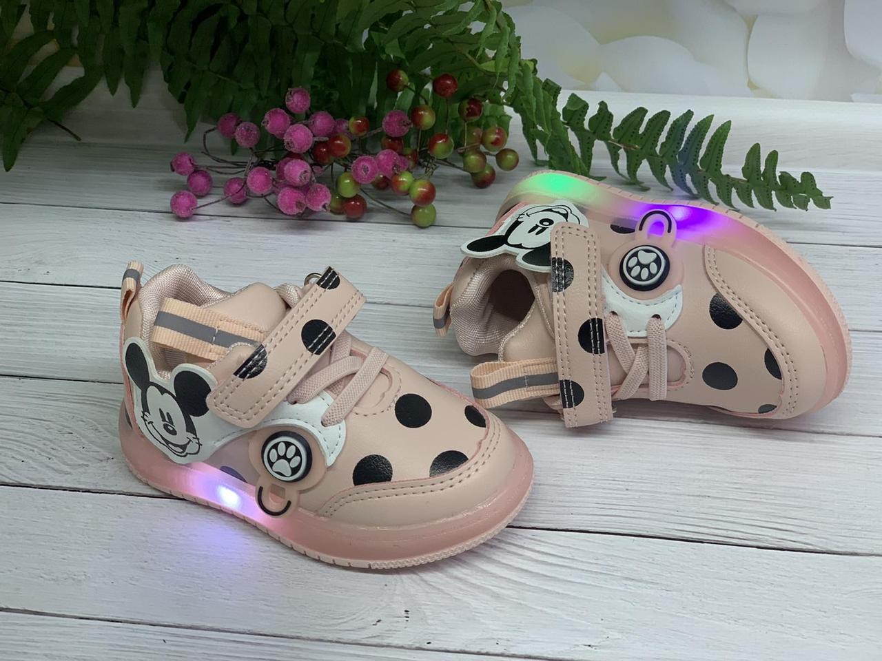 Кросівки для дівчинки LED світлодіодні, W.Niko р23 (14,5 см), КД-676