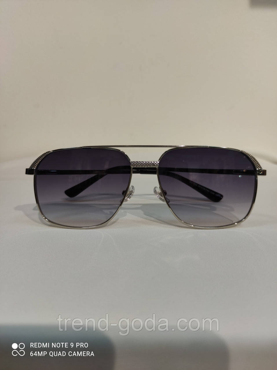 Окуляри сонцезахисні квадратні Авіатори чорні з градієнтом унісекс сонцезахисні окуляри