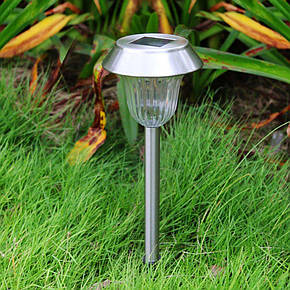 Світильник садово-парковий газонний на сонячній батареї без викл. металевий корпус Lemanso CAB120, фото 2