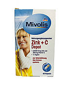 DAS Gesunde Mivolis Zink + C Depot-Kapseln вітамінний комплекс Zink + Vitamin C для імунітету 60 шт.