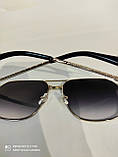 Окуляри сонцезахисні квадратні Авіатори чорні з градієнтом унісекс Чоловічі сонцезахисні окуляри, фото 2