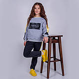 Костюм для дівчинки (кофти і штани)  SmileTime Studio Future, сірий, фото 4