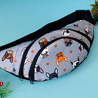 Сумка на пояс бананка для дівчаток (крос боді) собачка