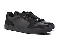 Черные кроссовки кожаные на широкую стопу мужская обувь демисезонная Rosso Avangard Nice Black Floto TPR