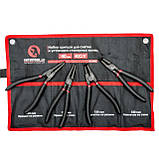 Набір щипців (4шт) для зняття і установки стопорних кілець 180мм, 40CrV, фосфатовані. INTERTOOL HT-7015 mst mst, фото 3