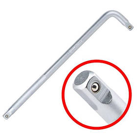 Вороток L-подібний 1/2", 400мм, Cr-V INTERTOOL ET-1027 mst mst