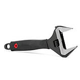 Ключ розвідний 250мм, обгумована рукоятка, розлучення губок 50мм, Cr-V INTERTOOL XT-0050 mst mst, фото 3