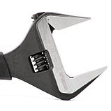 Ключ розвідний 250мм, обгумована рукоятка, розлучення губок 50мм, Cr-V INTERTOOL XT-0050 mst mst, фото 4