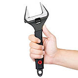 Ключ розвідний 250мм, обгумована рукоятка, розлучення губок 50мм, Cr-V INTERTOOL XT-0050 mst mst, фото 5