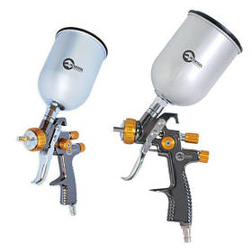 Пневматичний фарборозпилювач LVLP BRONZE професійний, верхній металевий бачок INTERTOOL PT-0135 mst mst