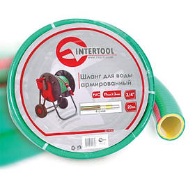 Шланг для води 4-х шаровий Intertool GE-4123, d 3/4", 20м, армований, PVC