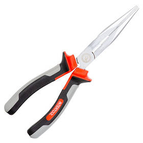 Щипці подовжені прямі 200 мм CrV з ізольованими рукоятками INTERTOOL NT-0221 mst mst