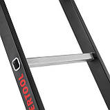 Драбина багатофункційна трансформер 4х4ступени, сталевий профіль, 4450мм, 150 кг INTERTOOL LT-0024 mst mst, фото 7