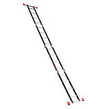 Драбина багатофункційна трансформер 4х4ступени, сталевий профіль, 4450мм, 150 кг INTERTOOL LT-0024 mst mst, фото 5