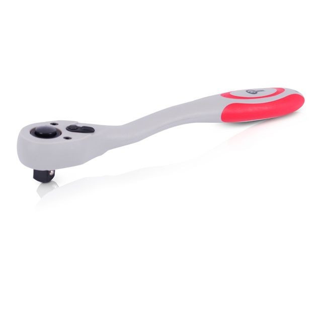 Рукоятка (трещітка) з храповим механізмом на 72 зуба 3/8" вигнута Проф. INTERTOOL HT-2108 mst mst, фото 1