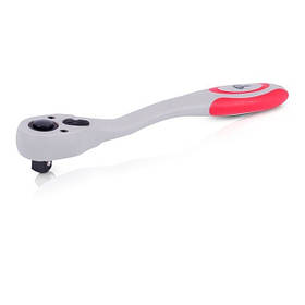 Рукоятка (трещітка) з храповим механізмом на 72 зуба 3/8" вигнута Проф. INTERTOOL HT-2108 mst mst