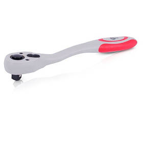 Рукоятка (трещітка) з храповим механізмом на 72 зуба 1/2" вигнута Проф. INTERTOOL HT-2109 mst mst