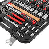Набір інструментів 1/2" & 1/4", 56ед., Cr-V STORM INTERTOOL ET-8056 mst mst, фото 4