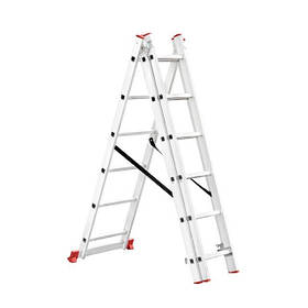 Розкладна алюмінієва драбина 3 секції 3407х470 мм Intertool LT-0306 драбина-трансформер універсальна драбина