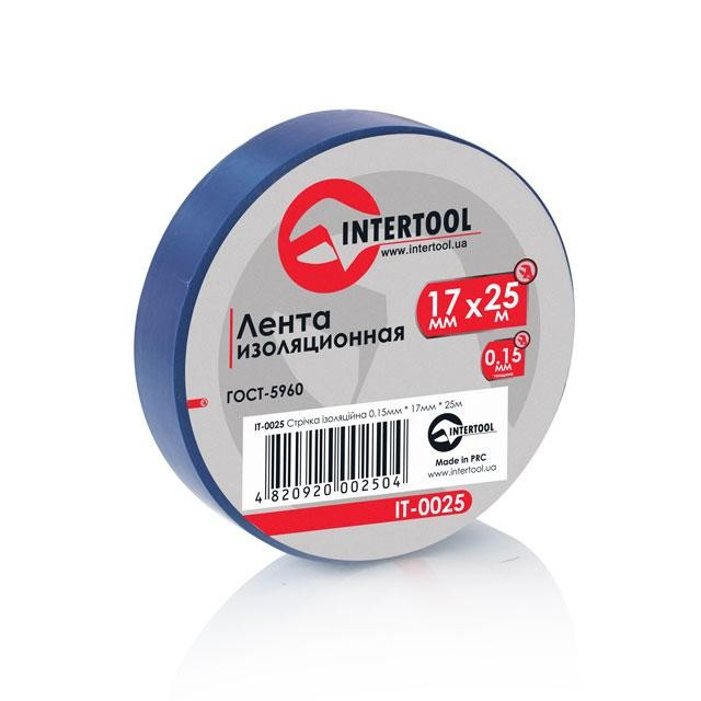 Стрічка ізоляційна 25м синя - Купити в Харкові, Києві INTERTOOL IT-0025 mst mst