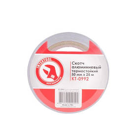 Скотч алюмінієвий термостійкий 50 мм*25 м. INTERTOOL KT-0992 mst mst