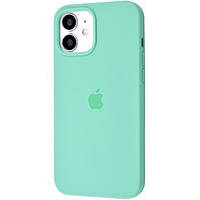 Чехол Full Silicone Case для iPhone 12 / 12 Pro Spearmint (силиконовый мятный силикон кейс на айфон 12 про)