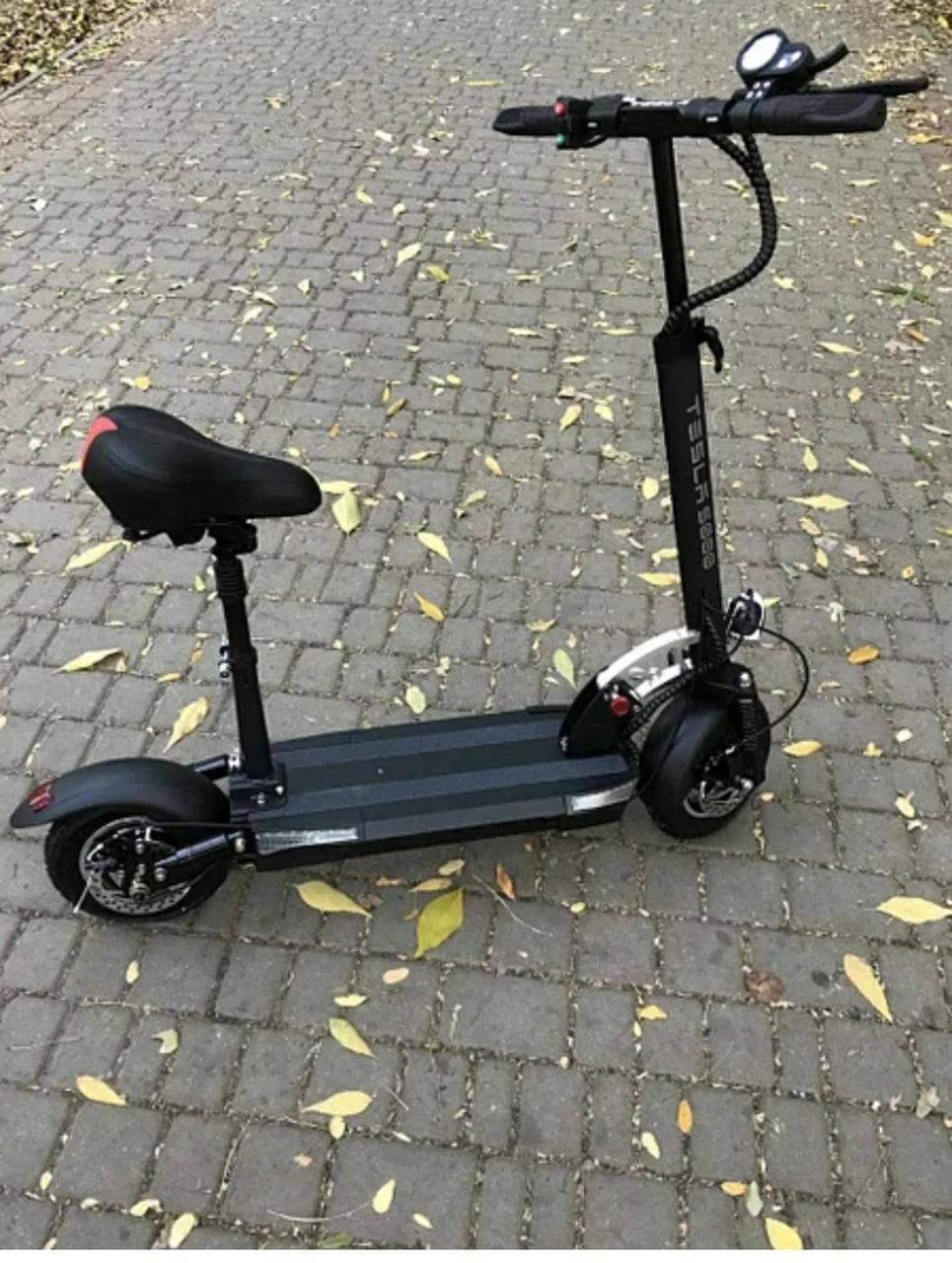 Електросамокат з сидінням Maraton Scooter Tesla 4500 (Чорний) 36V, 450W Електроскутер Маратон Тесла.