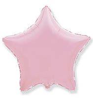 Гелиевый шар звезда 45см фольгированное нежно розовый