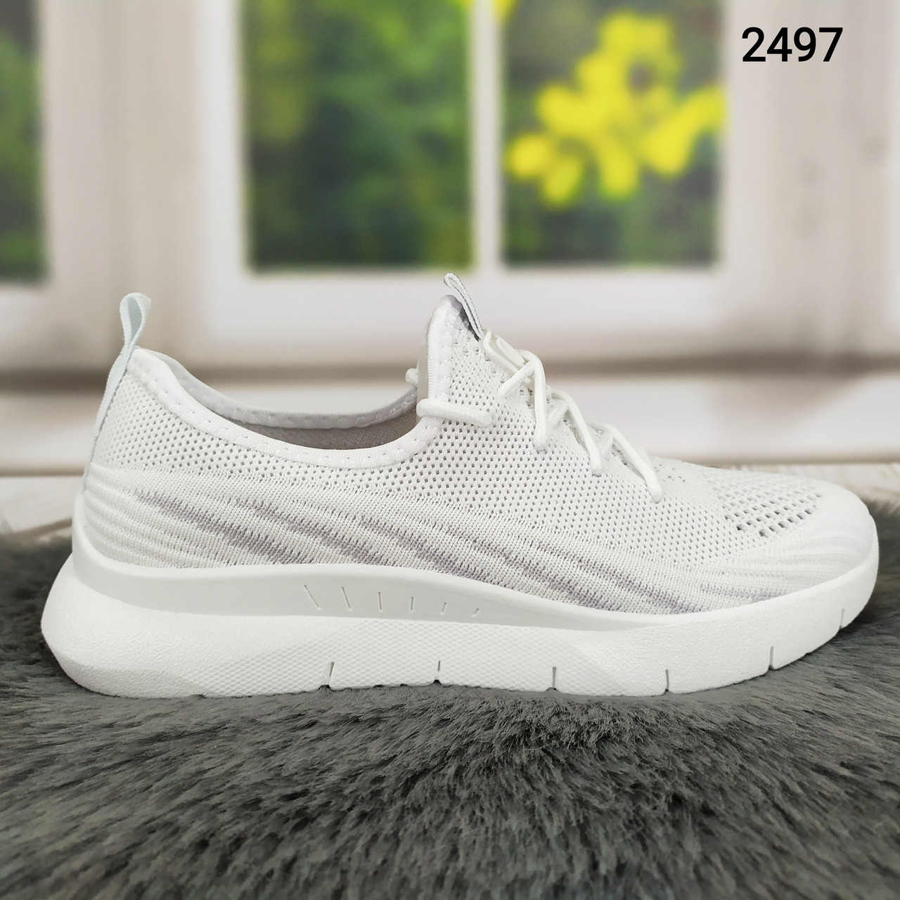 Жіночі кросівки мокасини весняно-літні білі Гіпаніс Україна, фото 1