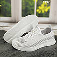 Жіночі кросівки мокасини весняно-літні білі Гіпаніс Україна, фото 2
