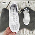Жіночі кросівки мокасини весняно-літні білі Гіпаніс Україна, фото 3