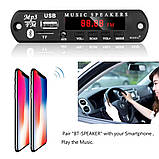 Mp3 модуль з bluetooth, FM радіо, USB, microSD, модель kebidu-U20, фото 7